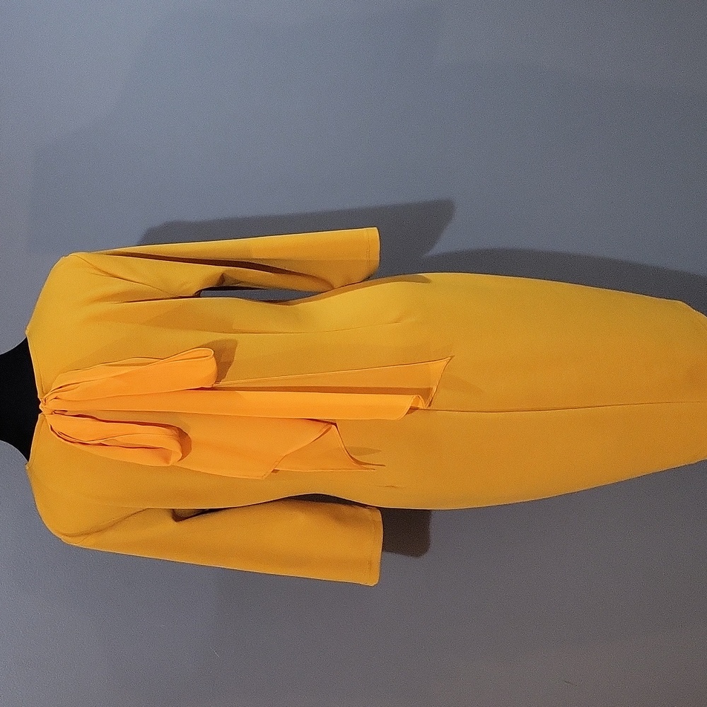 Marina yellow bow back dress